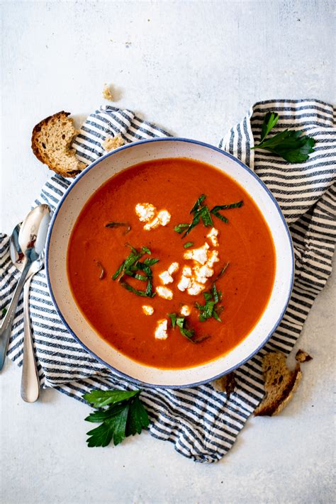 Easy Roasted Red Pepper And Tomato Soup W Canned Tomatoes Real Food