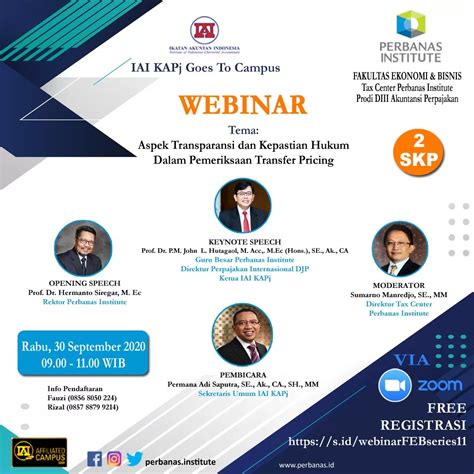 Perbanas Institute Webinar Feb Series Xi Fakultas Ekonomi Dan