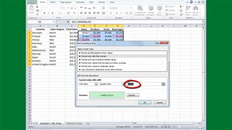 Excel Tutorial 11 Rules And Formatting Youtube