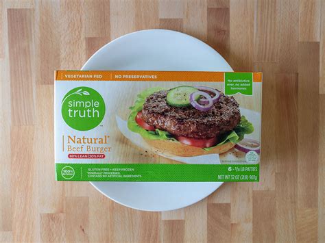 Simply Nature Grass Fed Organic Ground Beef Burgers Aldi