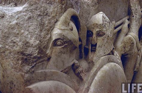 Close Up Of A Portion Of The Marble Frieze From The Siphnian Treasury