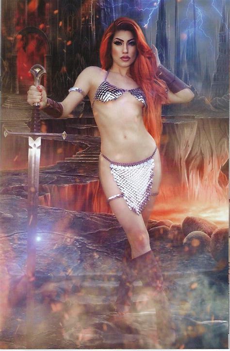 Immortal Red Sonja 8 Model Rachel Hollon 1 20 Virgin Cosplay Cover