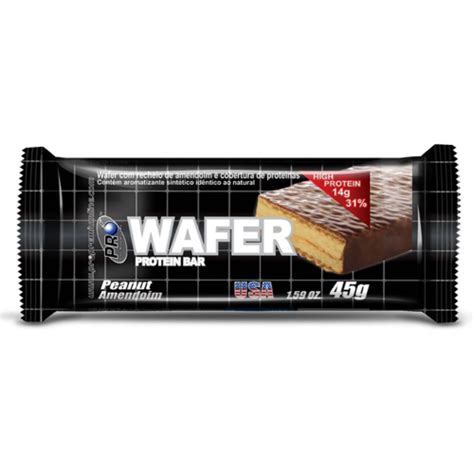 Wafer Protein Barra 12 unid 360g Probiótica chocolate no Shoptime