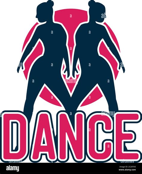 dance logo for dance school or dance studio isolated on white background. vector illustration ...