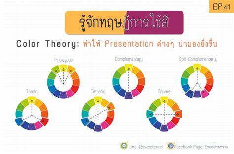 การเลือกใช้สี Powerpoint Ep41 Color Theory หรือ ทฤษฎีสี Sweet Excel