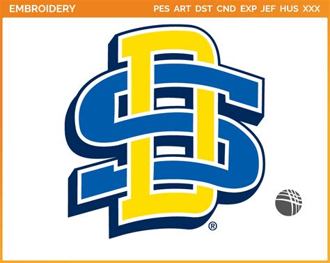 South Dakota State Jackrabbits - College Sports Embroidery Logo in 4 ...