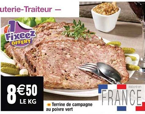 Promo Terrine De Campagne Au Poivre Vert Chez Cora ICatalogue Fr