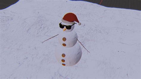 Snowman With Sunglasses Free Vr Ar Low Poly D Model Cgtrader