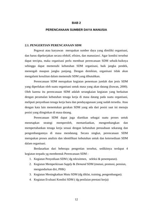 PDF Proses Perencanaan Sdm DOKUMEN TIPS