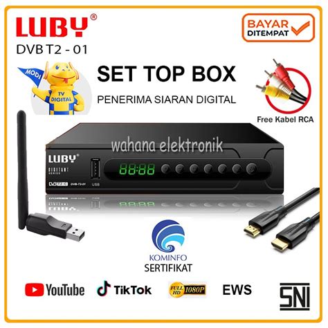 Jual Luby Set Top Box Dvbt C Receiver Tv Stb Digital Dvb T Atau