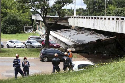 Parte de viaduto do eixo rodoviário desaba no centro de Brasília 06