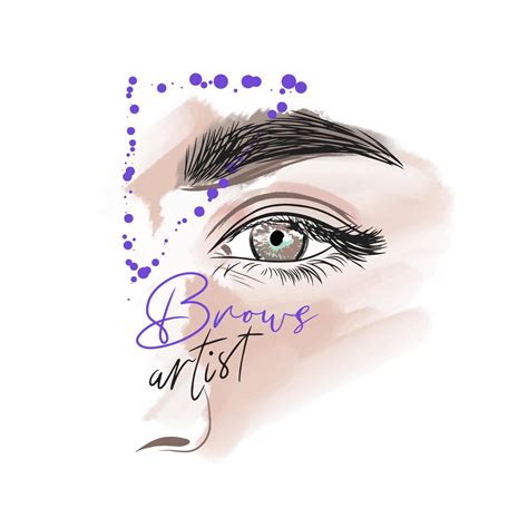 Eyebrow Artist Handwritten Inscription Stylish Postcard For Beauty