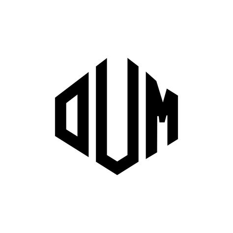 OUM letter logo design with polygon shape. OUM polygon and cube shape ...