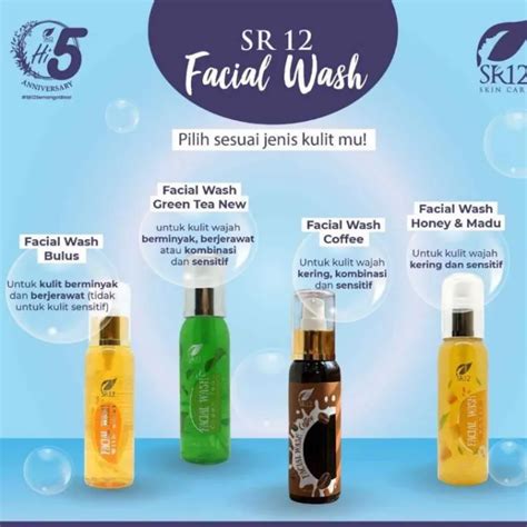 SR12 Herbal Skincare Facial Wash 100ml Facial Wash Greentea Facial