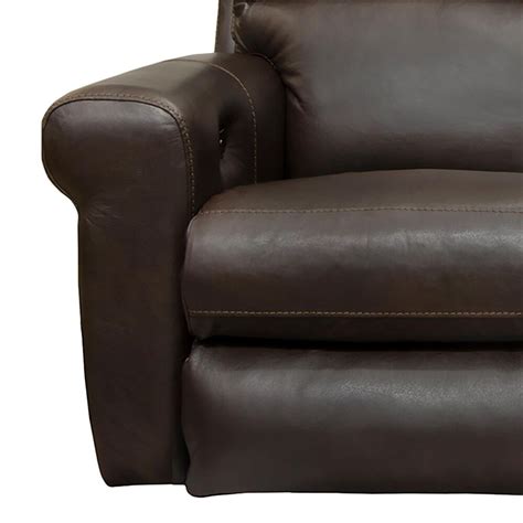 Hartsfield Torretta Leather Power Lay Flat Reclining Sofa In Chocolate Nebraska Furniture Mart