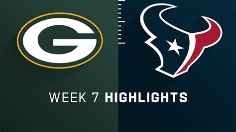 Green Bay Packers Vs Houston Texans Highlights Week 7