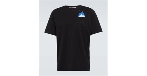 Loewe X Howl S Moving Castle Calcifer Embroidered Cotton T Shirt In