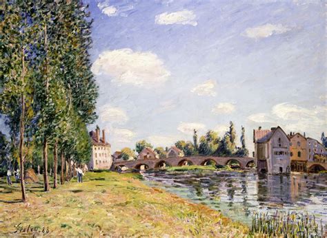 Moret Brücke im Sommer von Alfred Sisley Kunstdruck