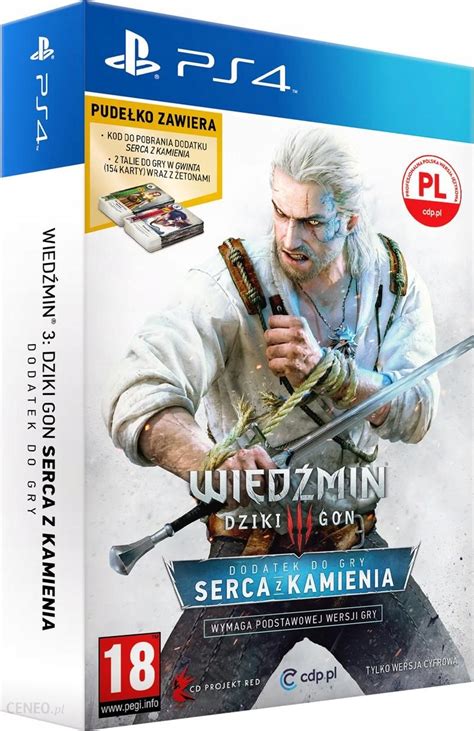 Wiedźmin 3 Dziki Gon Serca z kamienia PS4 NOWA Stan nowy 489 zł