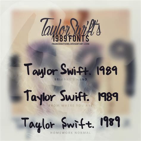 Taylor Swift 1989 // FONTS by FranceEditions on DeviantArt