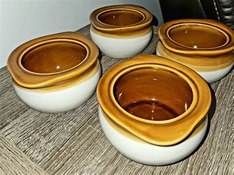 Rego China French Onion Soup Bowls With Side Handles Set Of 4 Etsy