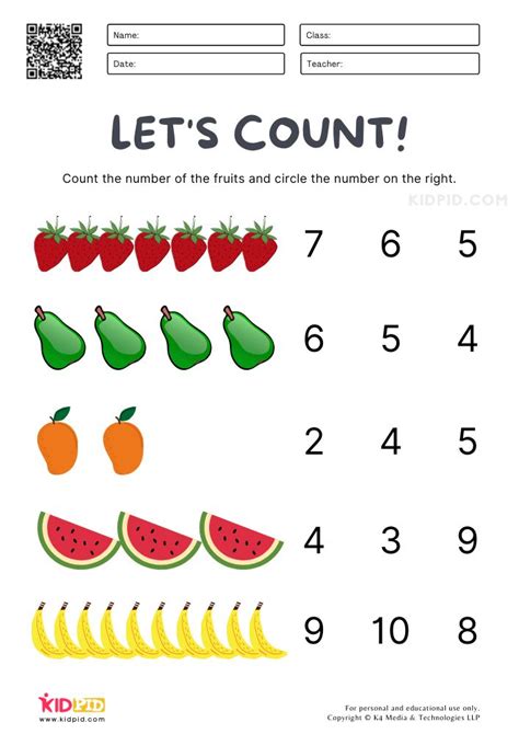 Numbers And Counting Worksheets Count And Circle