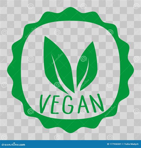 Vegan Icon Natural Organic Label Sign Of Vegetarian Eco Food Green