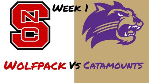 Nc State Vs Western Carolina Week 1 College Season Youtube