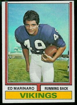 1974 Topps Football Card #189: Ed Marinaro rookie card