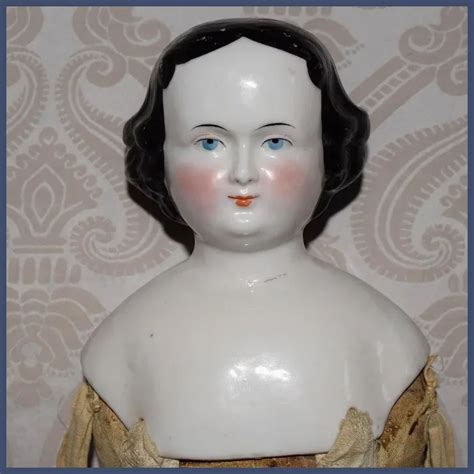 German Glazed Porcelain China Shoulder Head Doll By Kister Ruby Lane