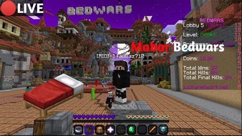 LIVE Minecraft Luckynetwork Bedwars OPEN PARTY YouTube