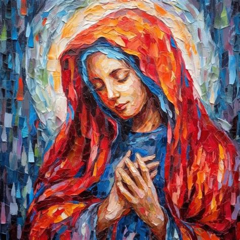 Premium Ai Image Virgin Mary Painting