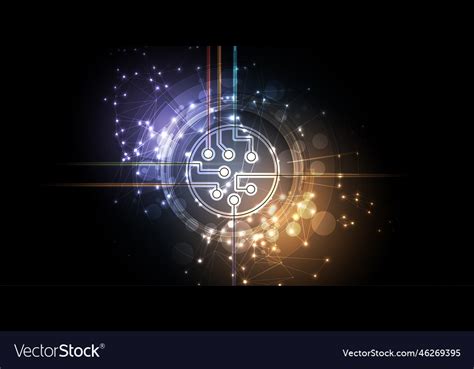 Abstract Tech Background Futuristic Technology Vector Image