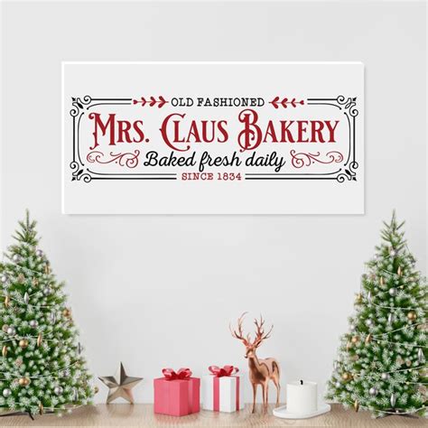 Mrs Claus Bakery Sign Etsy