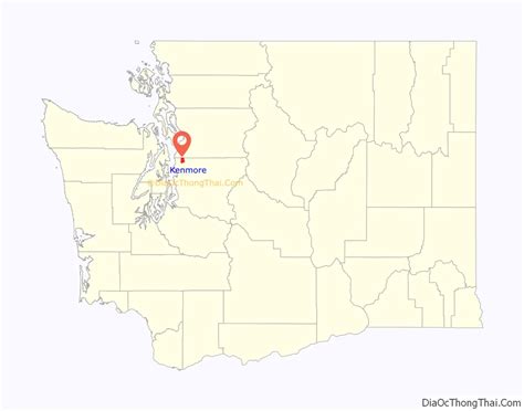 Map of Kenmore city, Washington - Thong Thai Real