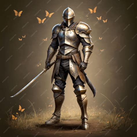 Premium Photo A Knight With A Sword In His Hand