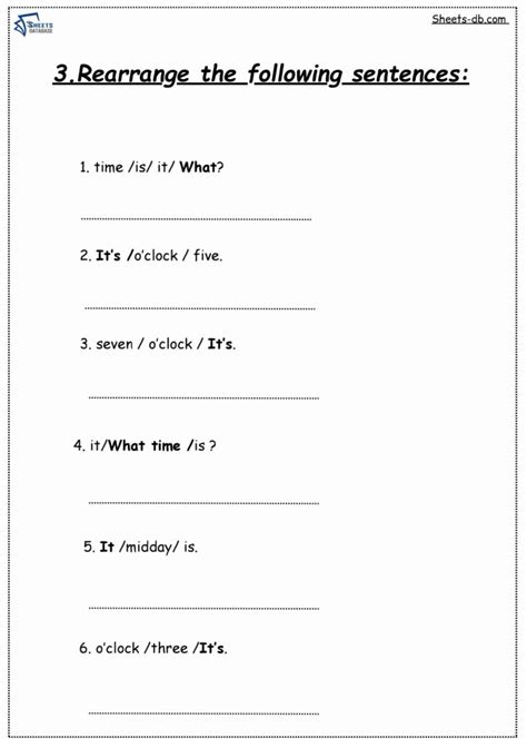 Telling time worksheets – Sheets