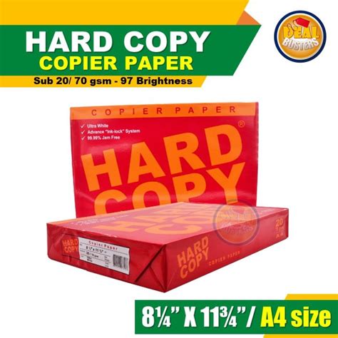 Hard Copy Bond Paper A4 Size 500sheets Ream Lazada Ph