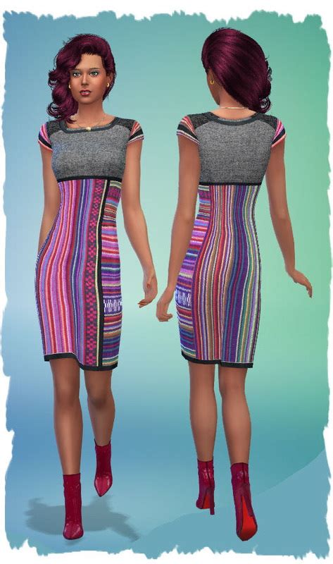 Colorful Dresses By Chalipo Sims 4 Female Clothes