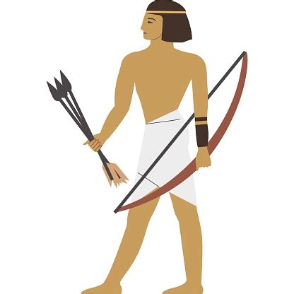 Ancient Egyptian Archer Vector Icon Hierarchy In Egypt Concept Stock ...