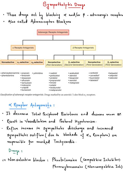 Sympatholytic Drugs - Sgmpatholytic Drugs These drugs act by blocking a ...