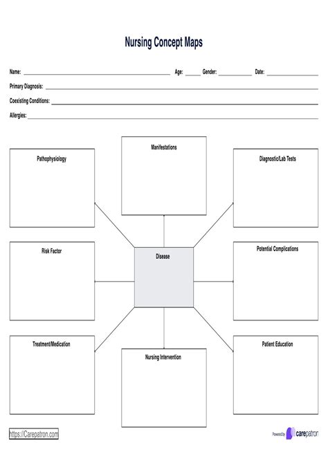 Nursing Concept Map Template & Example | Free PDF Download