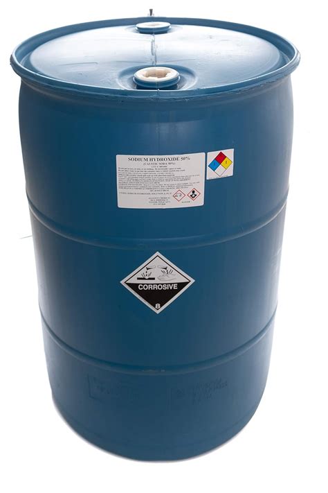 Sodium Hydroxide 50 Solution 55 Gallon Drum Liquid Caustic Soda