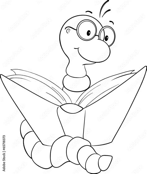 Book Worm Clipart Black And White