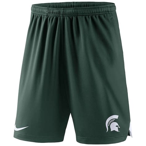 Mens Nike Green Michigan State Spartans Team Color Knit Performance Shorts