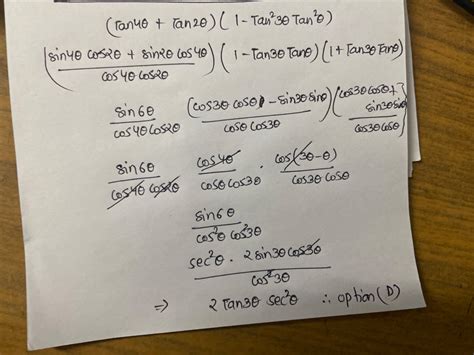 The value of 2 tan 30^∘1 - tan^230^∘ equals to