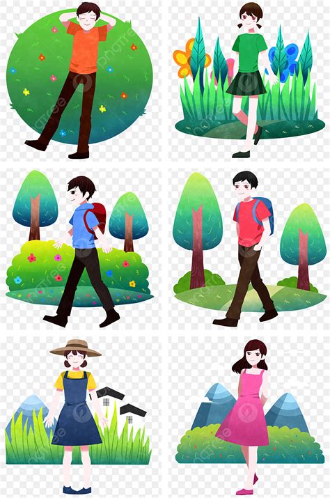 Spring Tour PNG Transparent, Spring Tour Steps Illustrator Collection, Spring Tour Illustration