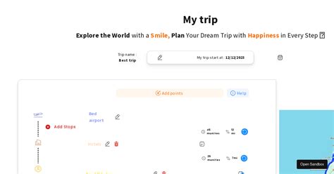 Trip Planner Example Codesandbox