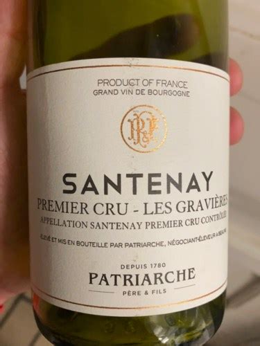 2015 Patriarche Père Fils Santenay 1er Cru Les Gravières Vivino US