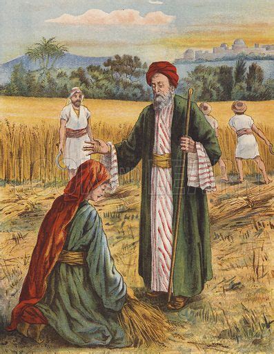 Boaz And Ruth In The Harvest Field Stock Image Look And Learn